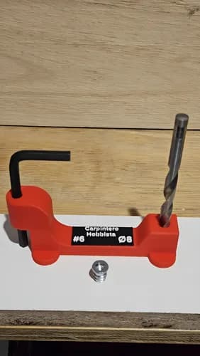 Plantilla Guia Para Instalar Insertos Roscados M6 Rojo