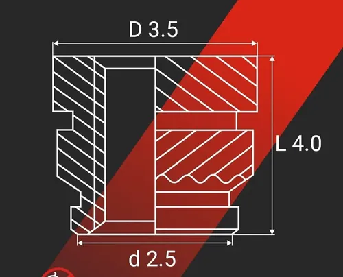 Tuercas Para Impresion 3d Threaded Inserts Rosca M2.5