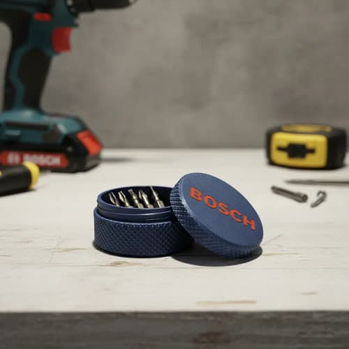 Caja Porta Puntas Estuche Simil Millwaukee Dewalt Bosch Azul Acero