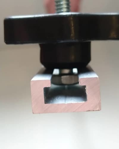 Guia T Aluminio Riel T Track Con 2 Perillas Grandes 6 Puntas